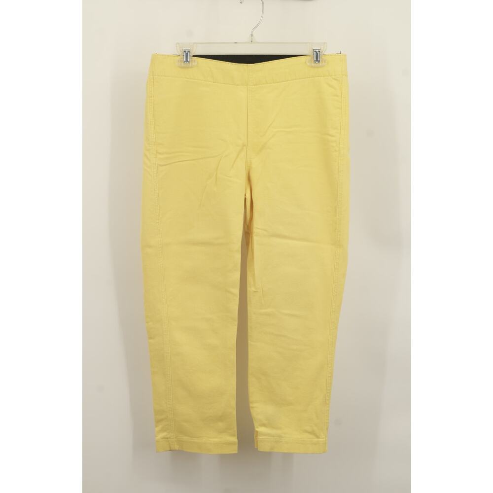 Miraclebody Women's High Rise Straight Jeans Elastic Waist Pockets Size 8 Yellow